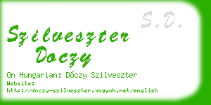 szilveszter doczy business card